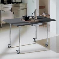 Contemporary table FLASH lacquered metallacquered metal baserectangular