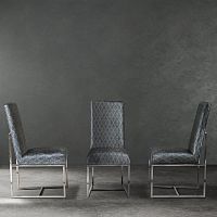 Contemporary dining chair BESSindoorfabricstainless steel base