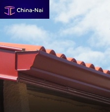 Roof gutter sheet metal aluminumcoloredblue