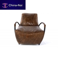 Industrial style armchair SOFA BATCH WHISKEYleatheriron