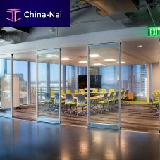 Demountable partition ACOUSTI-CLEAR®foldingglassfor offices