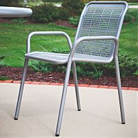 Contemporary chair CAFEoutdooripeperforated sheet metal
