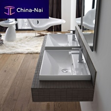 Built-in washbasin 3004ceramicdouble1-hole