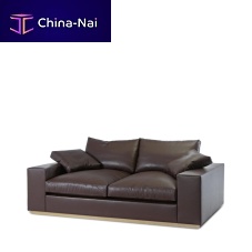 Modern sofa BERGAMOleatherbrown2-person