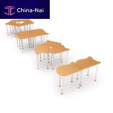 Contemporary table A&Dlaminatesteel baserectangular