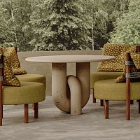 Contemporary table Lunamarblemarble baseround