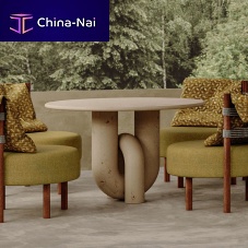Contemporary table Lunamarblemarble baseround