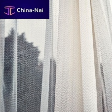 Plain sheer curtain fabric CIRCETrevira CS®polyesterwashable