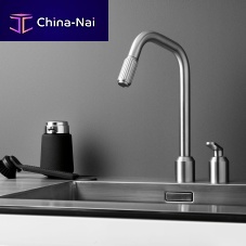 Countertop mixer tap VIPP901stainless steelkitchen2-hole