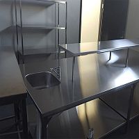 Stainless steel kitchen sink cabinet with legscommercial
