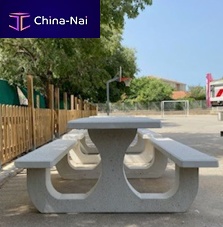 Traditional picnic table TPKRGP18concreteconcrete baserectangular