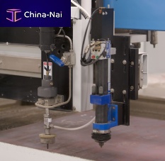 Pneumatic drilling unit for water-jet cutting machines