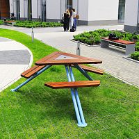 Contemporary picnic table MARS 13.500 hardwoodpineiroko