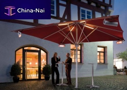 XXL parasol ALBATROSacrylic fabricaluminumthermo-lacquered aluminum