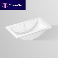 Undercounter washbasin R SERIESin vitrified steelwith counterantibacterial