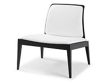 Contemporary fireside chair 2R LOW LOWleather
