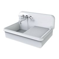 Single-bowl kitchen sink TCK90B/Awith drainboardceramicapron-front