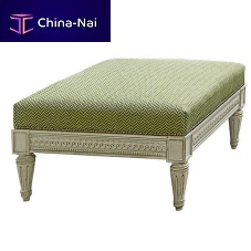 Louis XVI pouf ART. 8474fabricwoodensquare