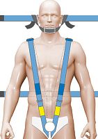 Shoulder fixation strap Pull Systemfor operating tablesbodywith Velcro® closure