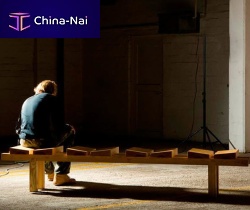 Contemporary bench ONE mahoganywithout backrestwithout armrests