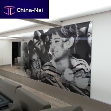 Interior wall covering CANNES HOTELglassprintedglass look