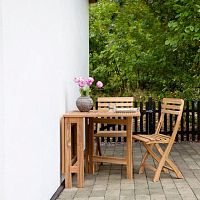 Contemporary table Butterfly mahoganyteakteak base