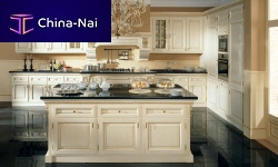 Traditional kitchen TURANDOTwoodenislandwith handle
