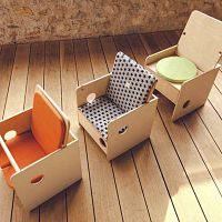 Contemporary chair EVOLUTIVEindoorwoodenchild's