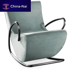 Contemporary armchair CAMILLAfabricleatheriron