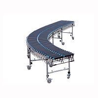 Roller conveyor curvedtransportextendable
