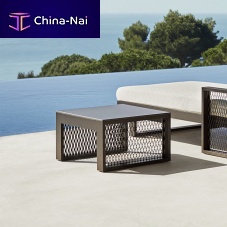 Contemporary coffee table THE FACTORYaluminiumaluminum basesquare
