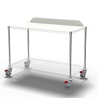 Contemporary table ProcedureCorian®chrome steel baserectangular