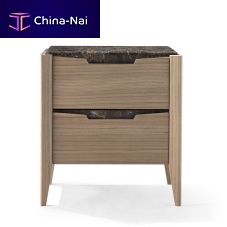 Contemporary bedside table AN 733 Mwalnutwooden baserectangular