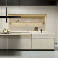 Contemporary kitchen LAIN ANTISsandstonelaminateisland