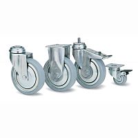 Medical trolley wheel stainless steelwith brakeswiveling
