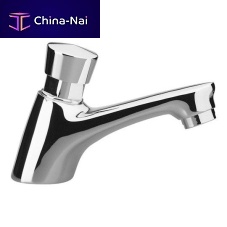 Washbasin single tap 35ATPcountertopself-closingchrome-plated brass