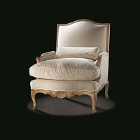 Classic armchair R TF 13fabricwoodenwith footrest