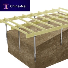 Screw pile SPIRAL®galvanised steelcontainer construction foundationfor photovoltac installations