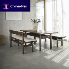 Contemporary dining table Asserboeucalyptussolid wood baserectangular