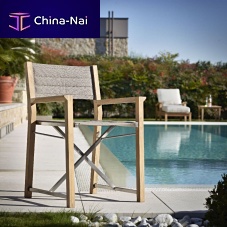 Contemporary chair Nautilusoutdoorfabricteak base