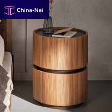 Contemporary bedside table Moneypennywood veneerwalnutoak
