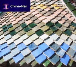 Plain roof tile GLAZED POINTED flatclayred