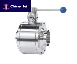 Ball valve leverfor dairy productsrinsing