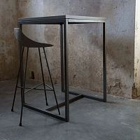Contemporary high bar table PERSPECTIVE RAWfiber-reinforced concretesteel basesquare