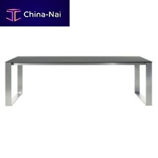 Contemporary dining table FRAMEcompositestainless steel baserectangular