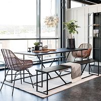 Contemporary bench ZETashmetalwithout backrest