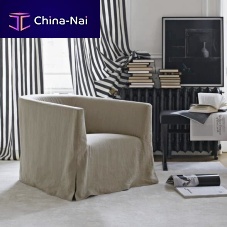 Contemporary armchair Cronofabricsteelbeige