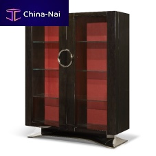 Contemporary display case HAUSSMANNglasswoodenmetal