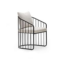 Contemporary chair CHARLESTONindoorfabricmetal base
