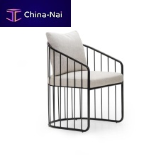 Contemporary chair CHARLESTONindoorfabricmetal base